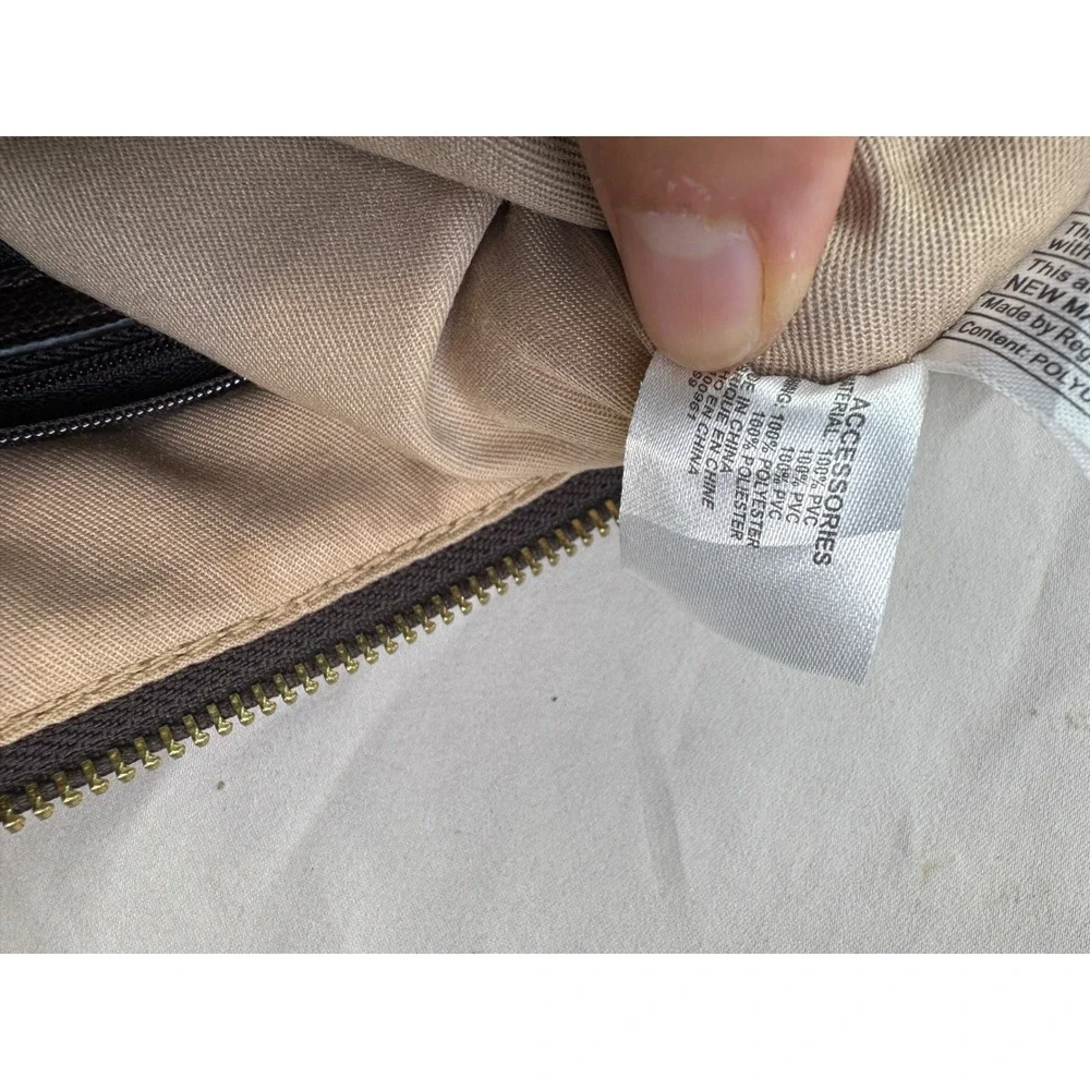 Tutilo New York‎ Tech Clutch Espresso Brown Pebbled Faux Leather Cable Pouch Bag